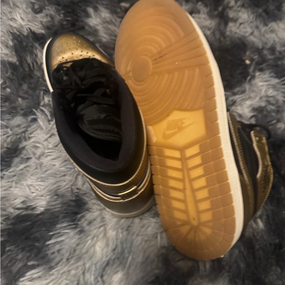 Black and Gold Nike High Top Dunks - Picture 4 of 5